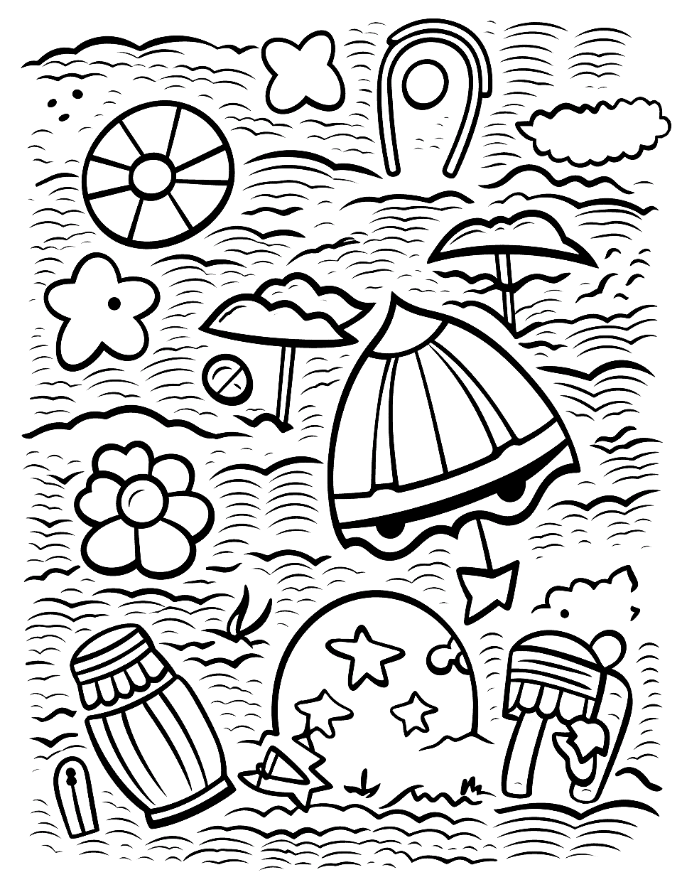 Summer coloring pages free printable sheets