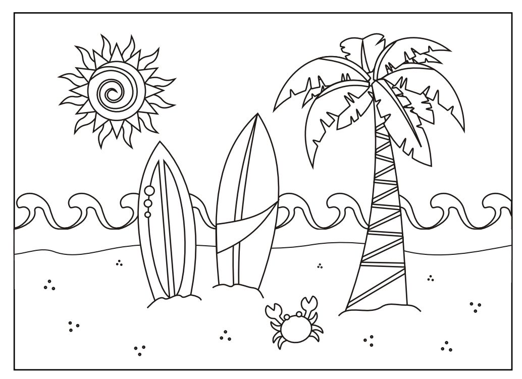 Free printable summer coloring pages for kids