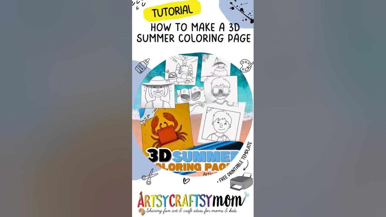 Summer coloring pages summer coloring tutorial coloringpages coloringbook diy paperideas