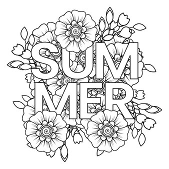 Page summer coloring page images