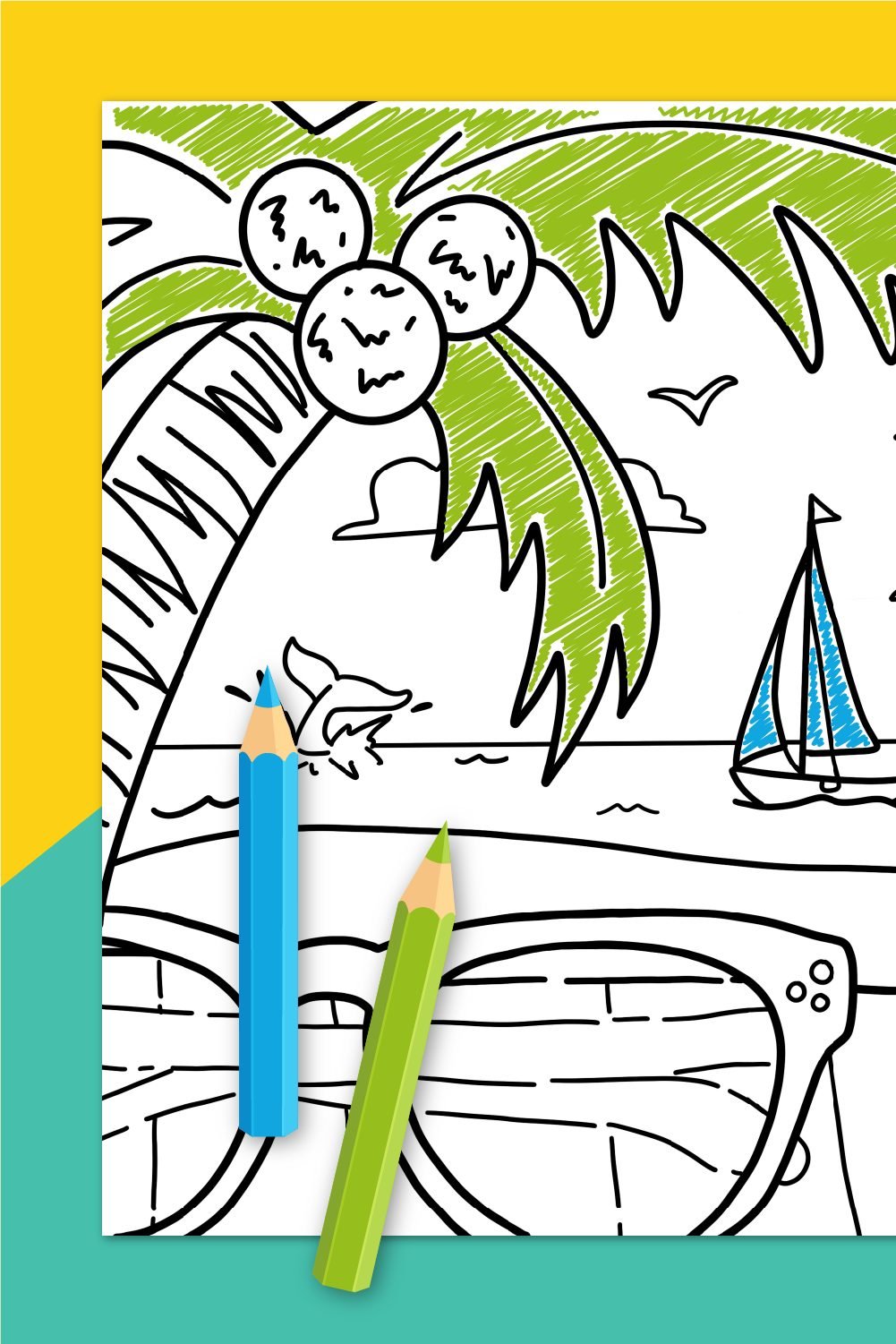Free printable summer coloring page