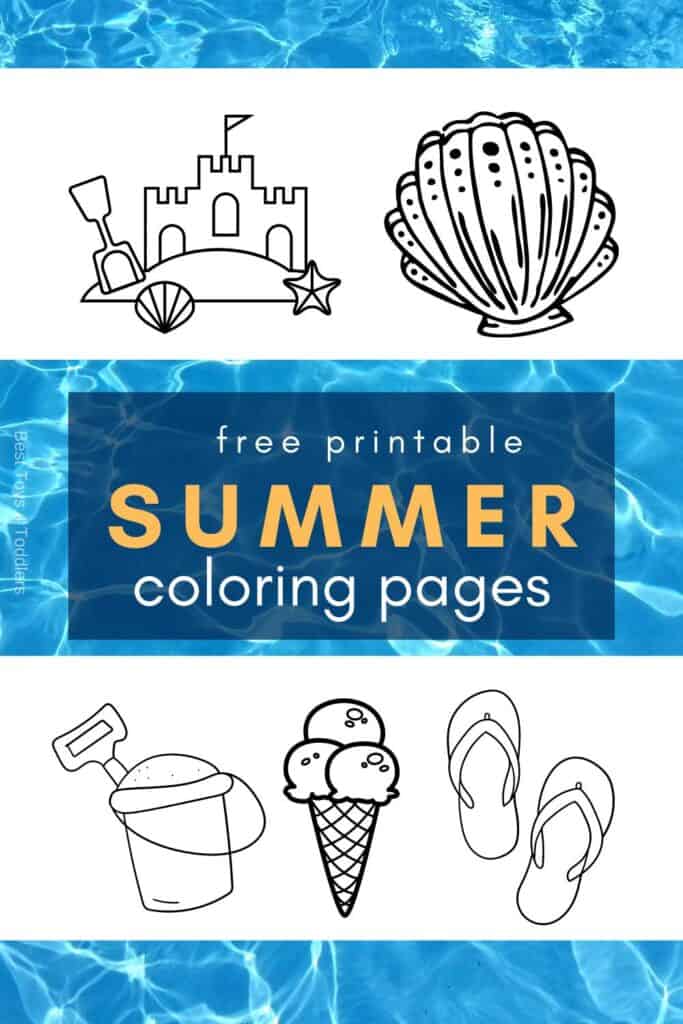 Free summer coloring pages for kids