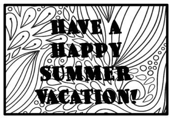 Have a happy summer vacation summer activity summer colorg pages worksheet by swati sharma