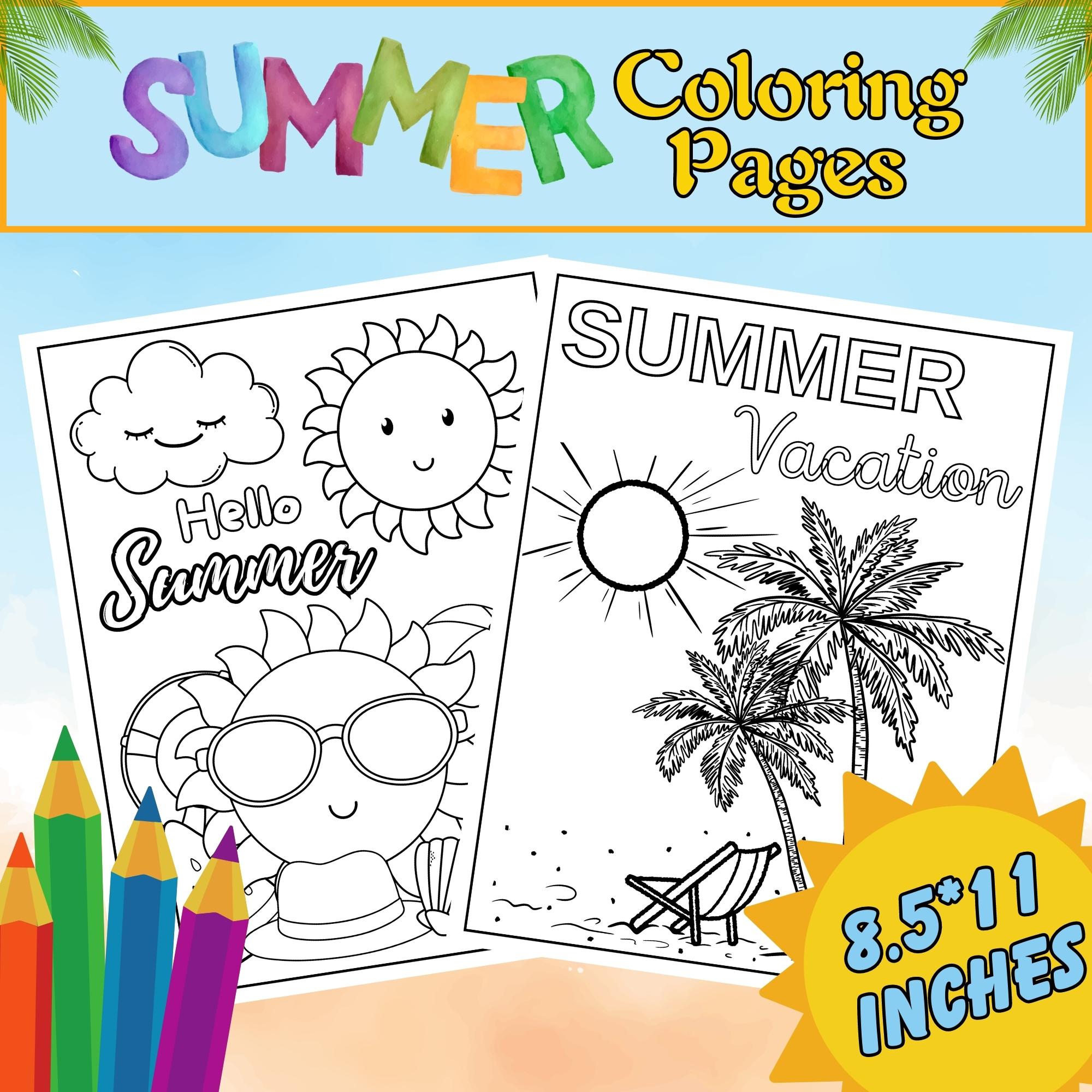 Summer coloring pages end of the year coloring pages activities made by teachers