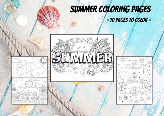 Summer coloring pages printable pages summer vacation