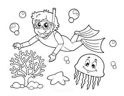 Free summer coloring pages for kids adults