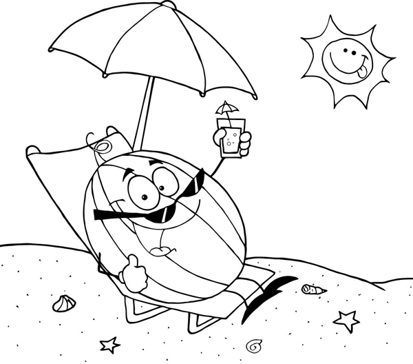 Watermelon coloring pages free printable coloring pages for kids