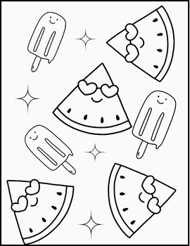 Watermelon coloring pages