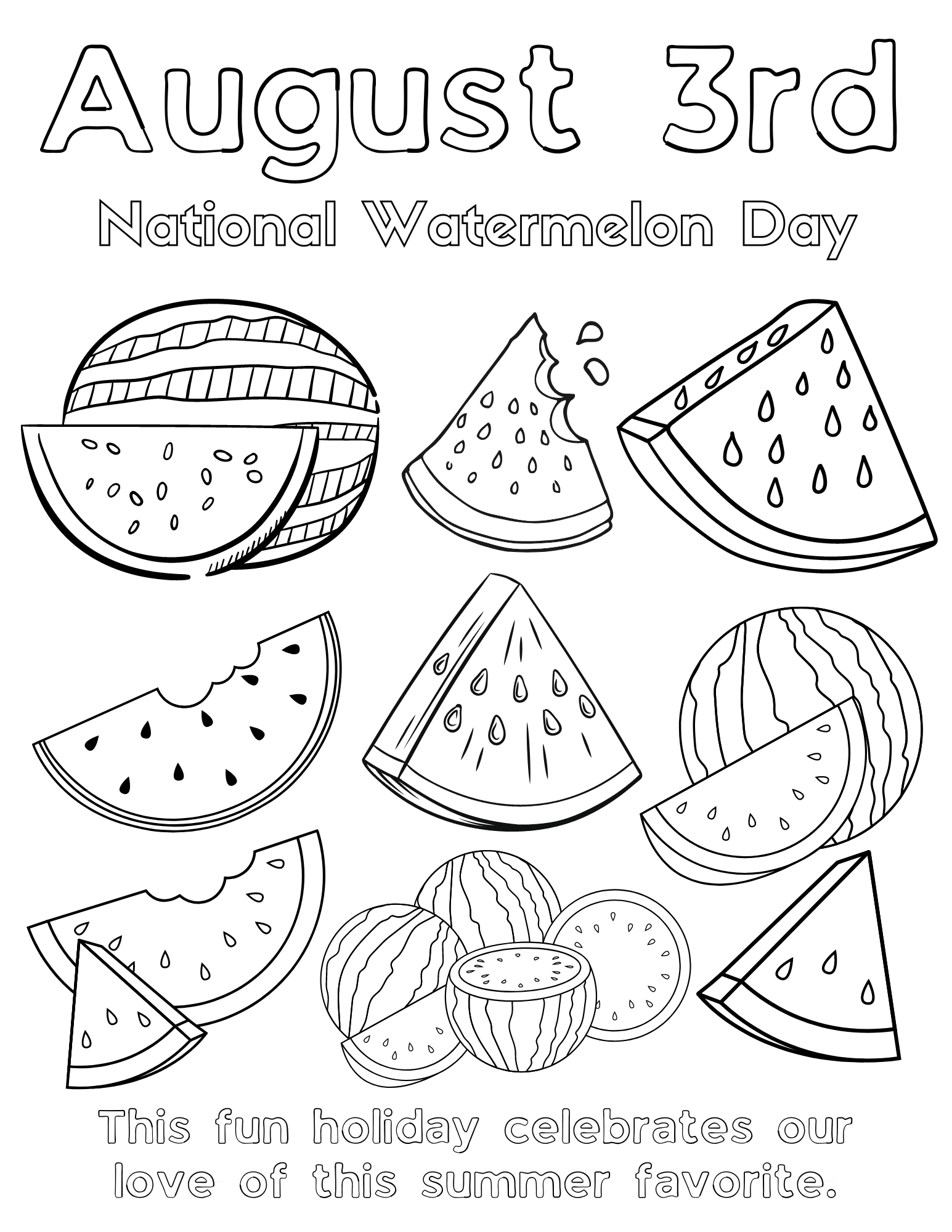 Free august coloring pages for kids and adults