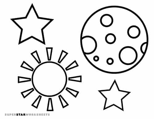 Moon coloring pages