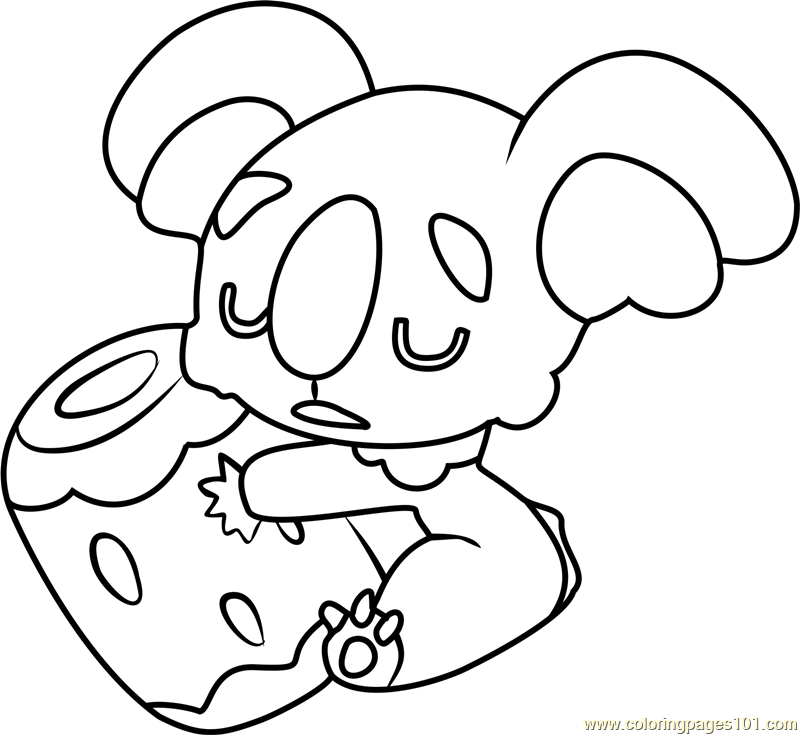 Nekkoara pokemon sun and moon coloring page for kids