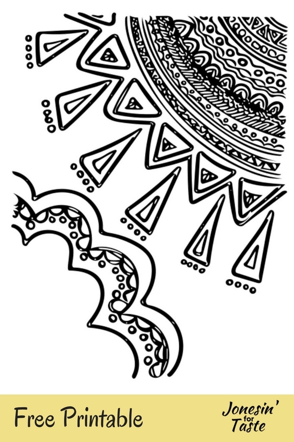 Sun coloring page