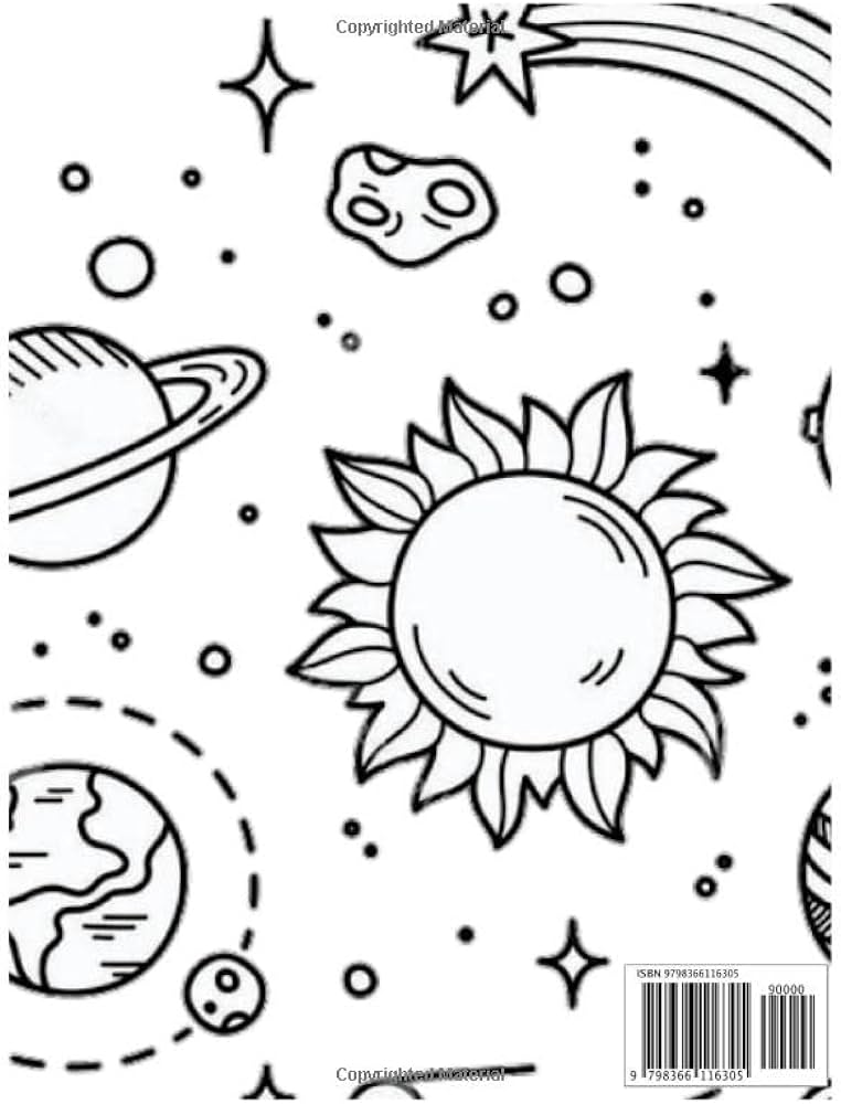 Solar system coloring book easy coloring pages of planet earth sun moon and more for toddlers children and preschool hamilton