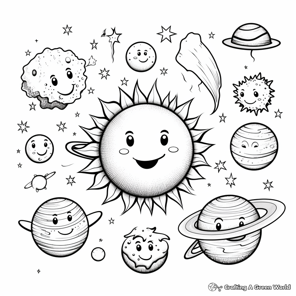 Sun coloring pages