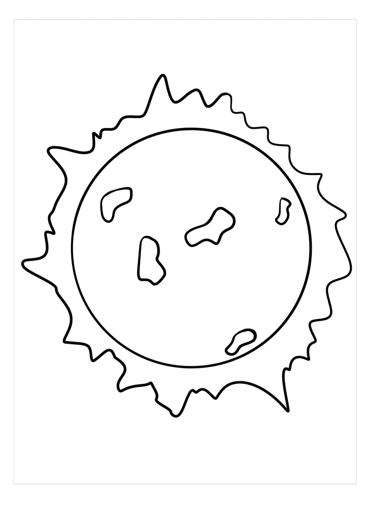 Great sun coloring page