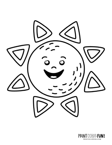 Fun sun coloring pages at