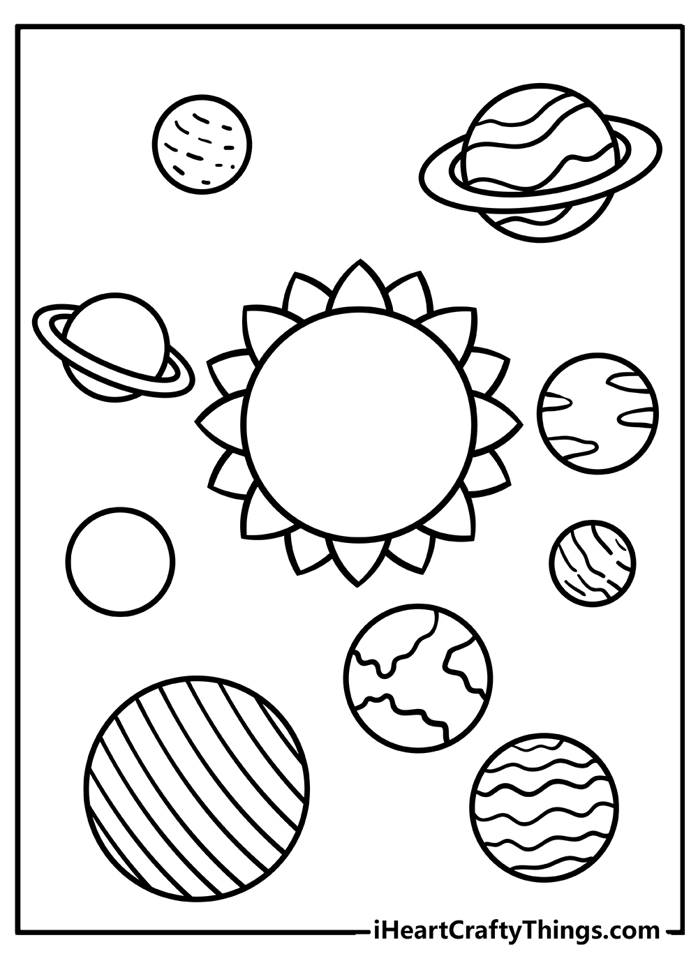 Solar system coloring pages free printables