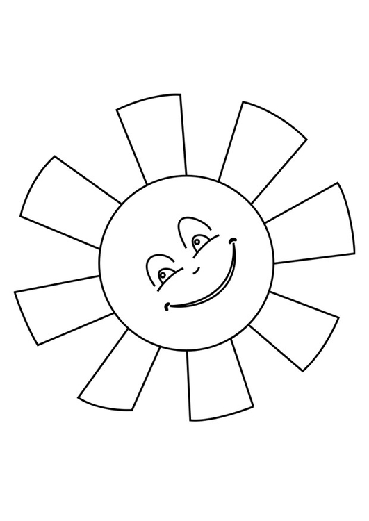 Coloring page sun