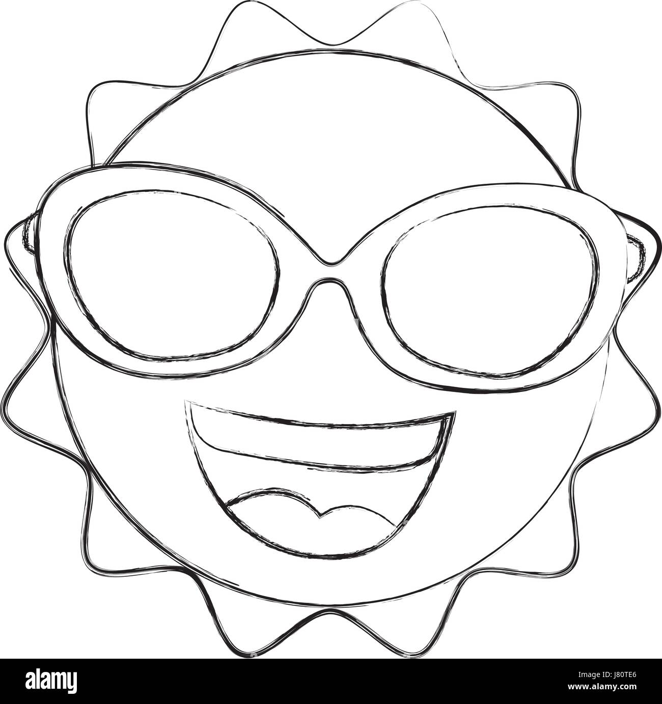 Sun cartoon clipart black and white stock photos images