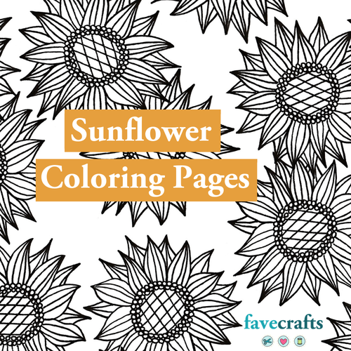 Sunflower coloring pages for adults