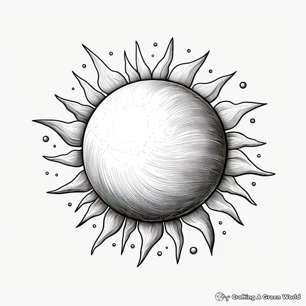 Sun coloring pages