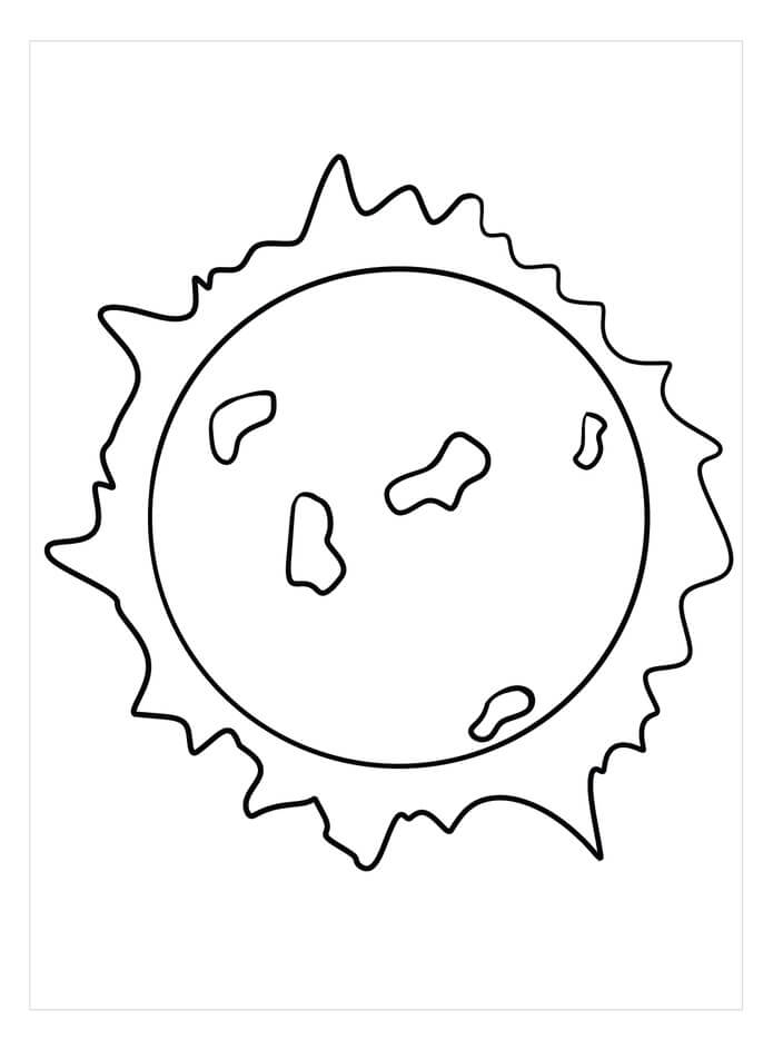 Sun coloring pages