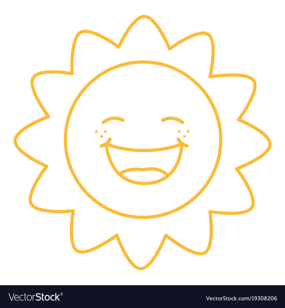 Coloring page of cartoon sun royalty free vector image