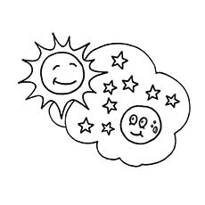 Sun coloring pages