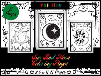 Sun and moon coloring pages for kids printable coloring sheets pdf