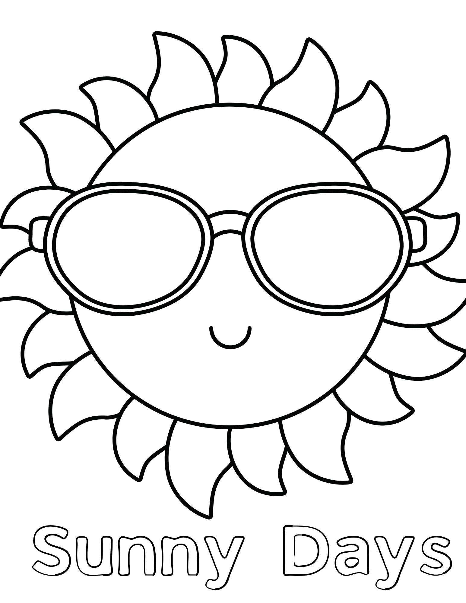 Free printable sun coloring pages