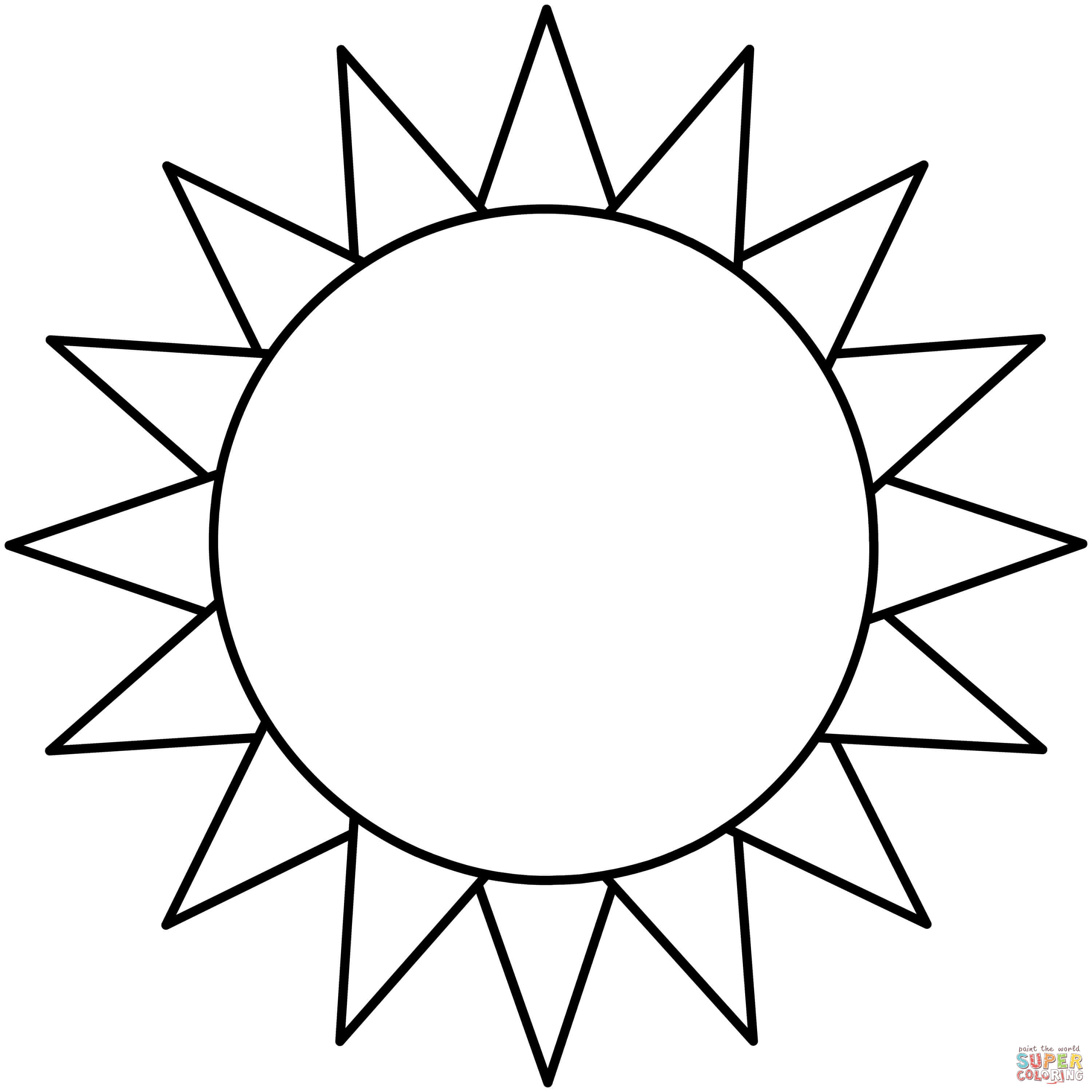 Sun coloring page free printable coloring pages