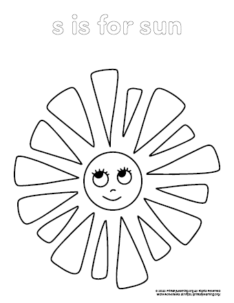 Sun coloring page