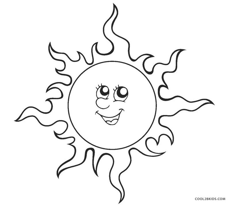 Sun coloring pages printable pdf