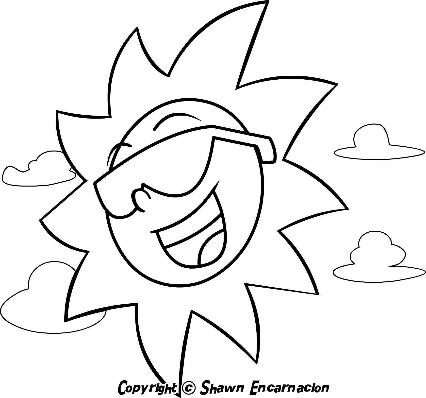 Sun coloring pages to download and print for free