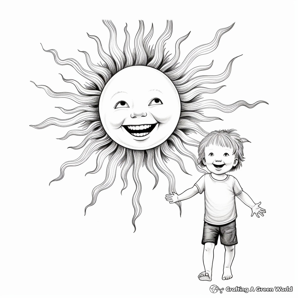 Sun coloring pages