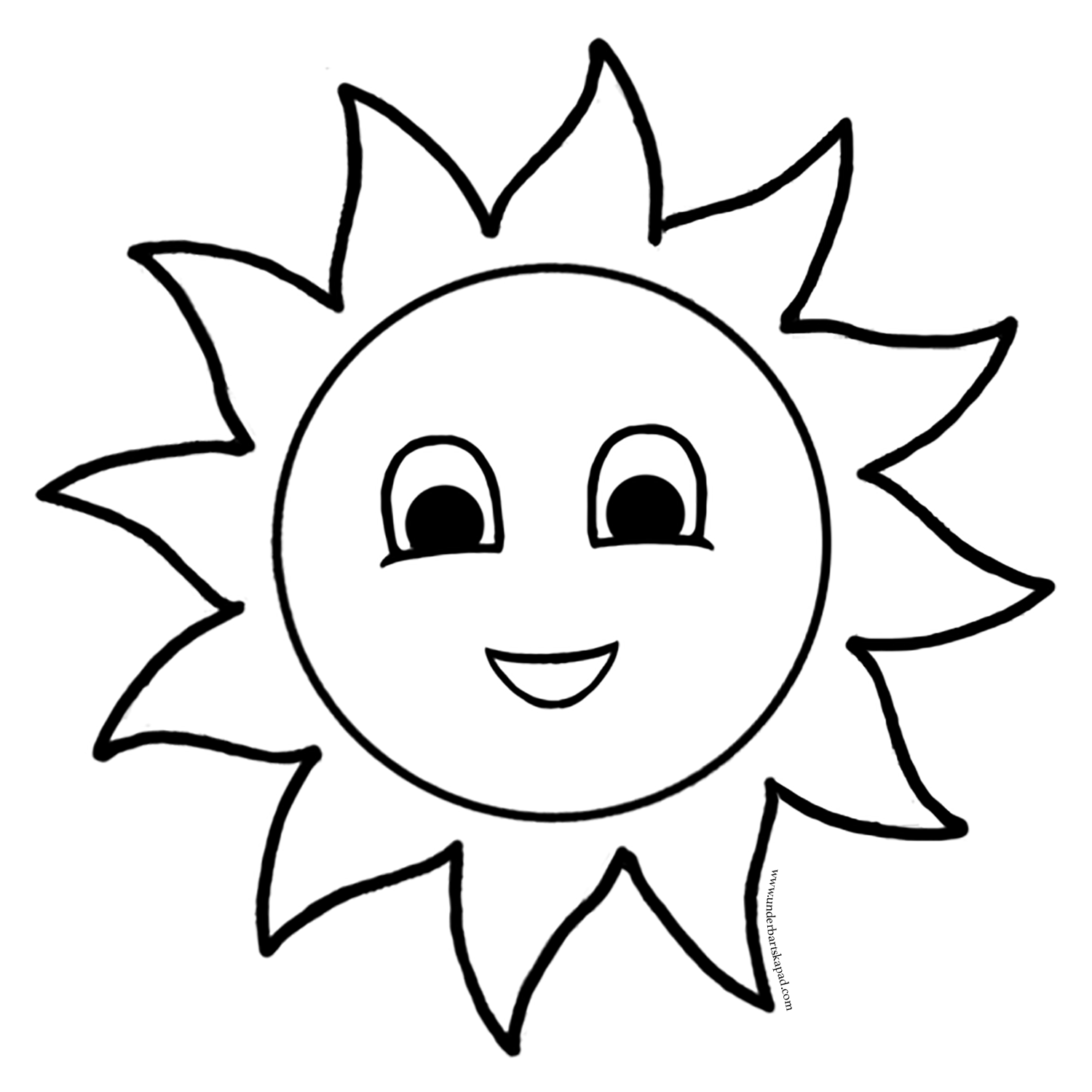 Sun coloring pages