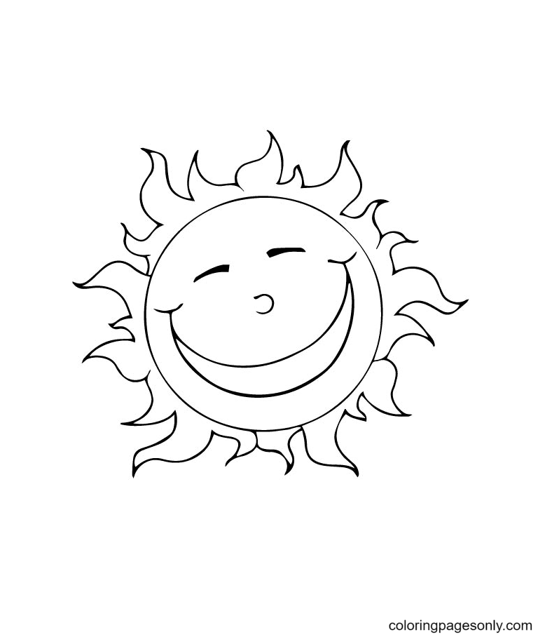 Sun coloring pages printable for free download