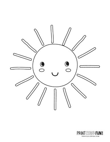 Fun sun coloring pages at