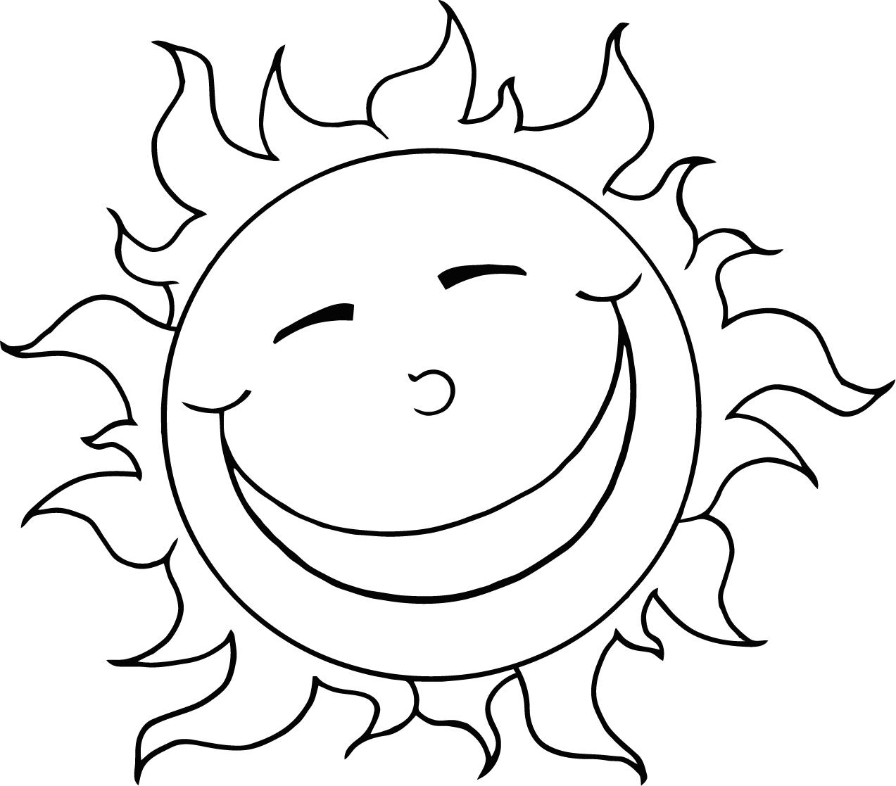 Free printable sun coloring pages for kids