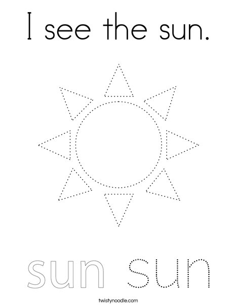 I see the sun coloring page