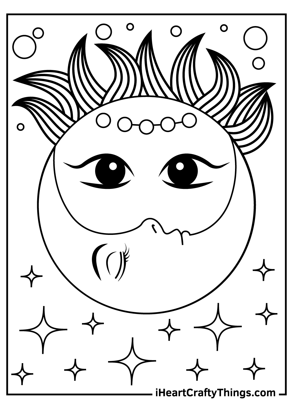 Sun and moon coloring pages free printables