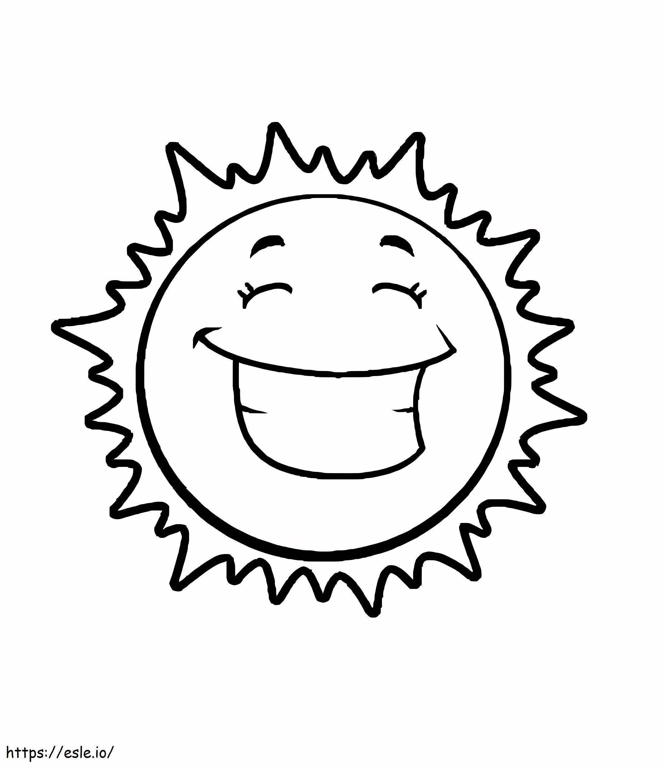 Sun printable coloring page