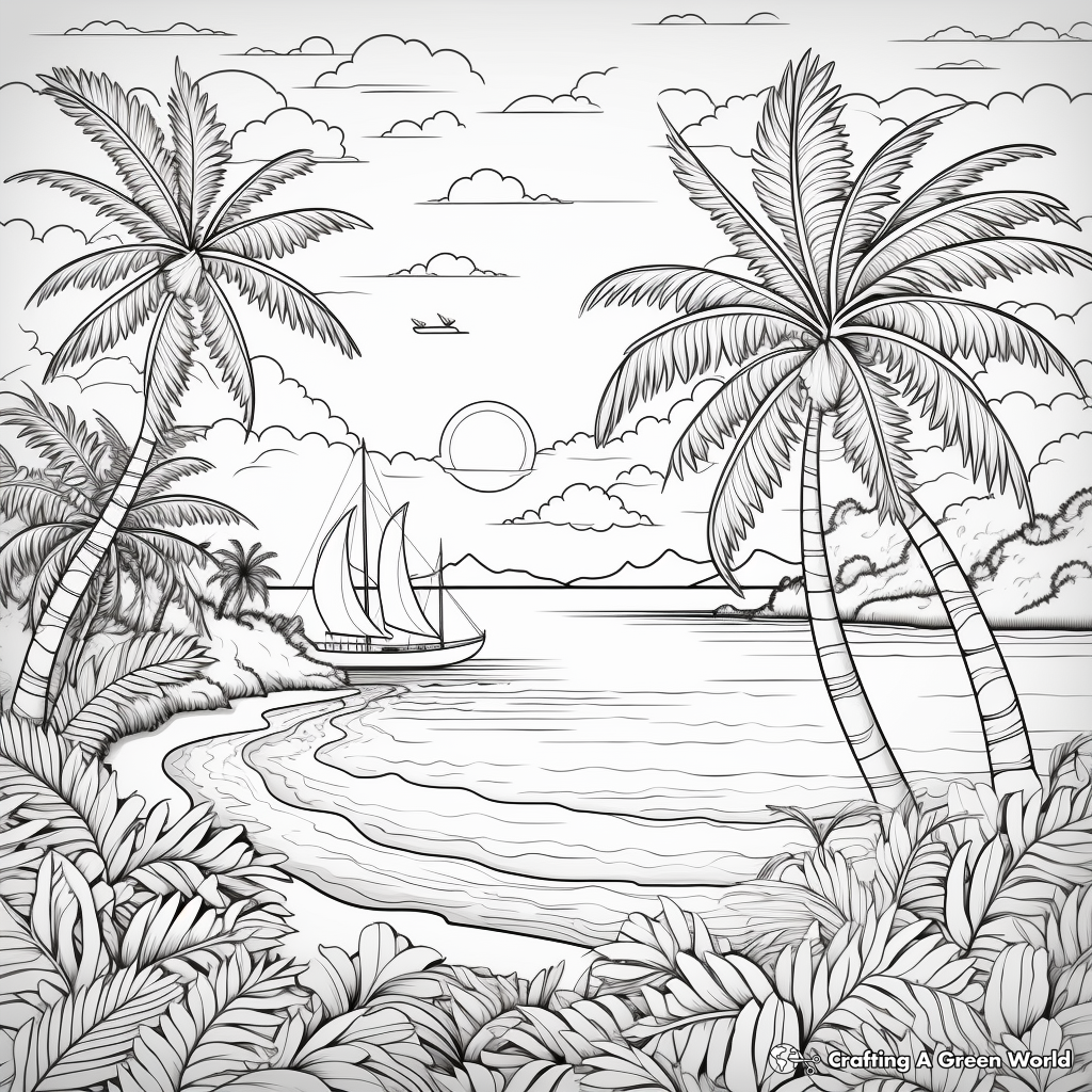 Sunset coloring pages