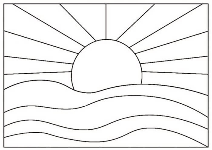 Sunset coloring pages