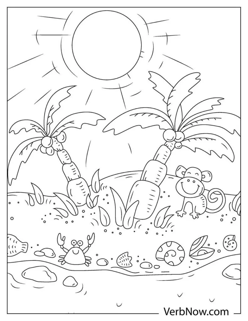 Free sunset coloring pages book for download printable pdf