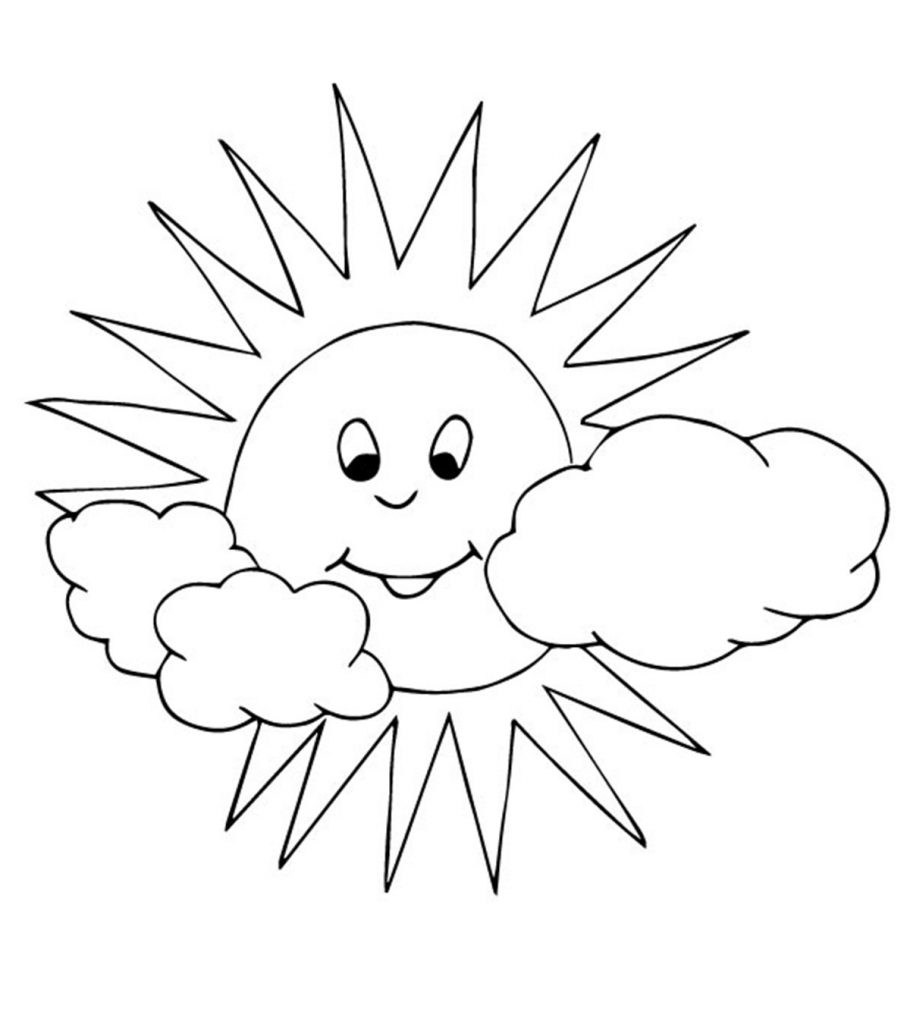 Sun coloring pages