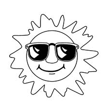 Sun coloring pages