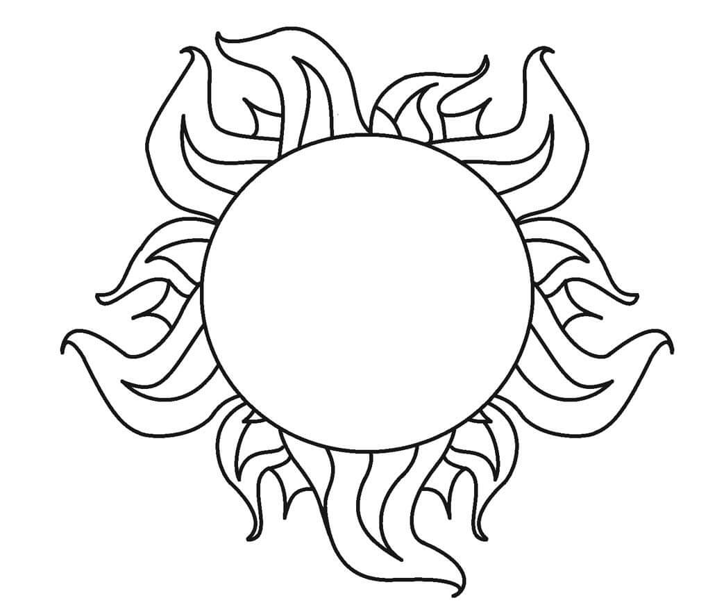 Good sun coloring page