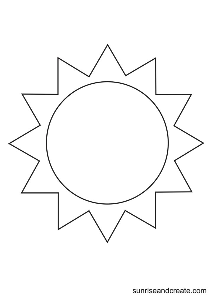 Free printable sun templates