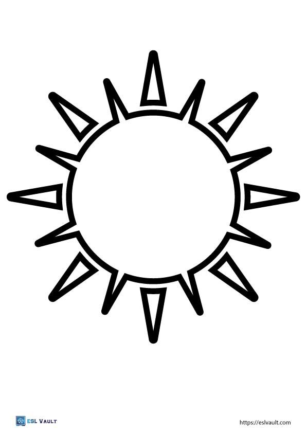 Free printable sun templates and outlines